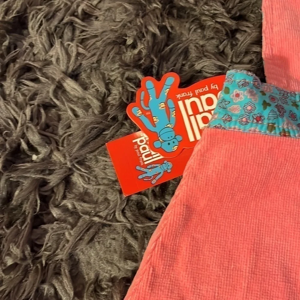 Small Paul size 3T Jumper in a coral & teal color with cute pockets.  Brand new